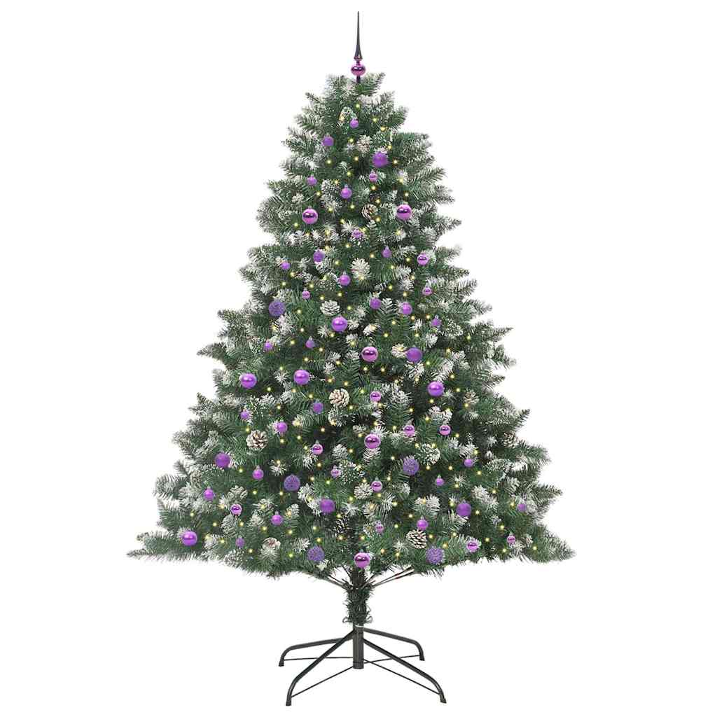 Kunstkerstboom met 300 LED Groen 240 cm PVC en Plastic en Staal is nu te koop bij PeponiXL, paradijselijk wonen!