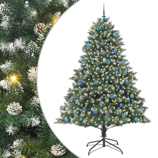Kunstkerstboom met 300 LED Groen 240 cm PVC en Plastic en Staal is nu te koop bij PeponiXL, paradijselijk wonen!