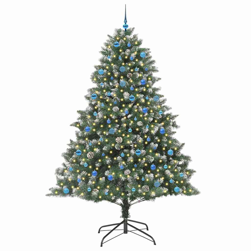Kunstkerstboom met 300 LED Groen 240 cm PVC en Plastic en Staal is nu te koop bij PeponiXL, paradijselijk wonen!