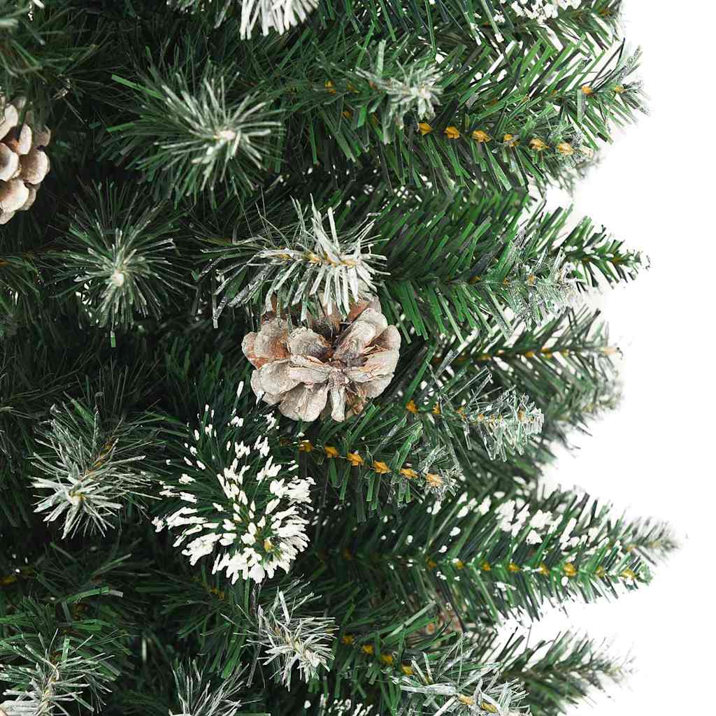 Kunstmatige slanke kerstboom met 300 LED Groen en Wit 210 cm is nu te koop bij PeponiXL, paradijselijk wonen!