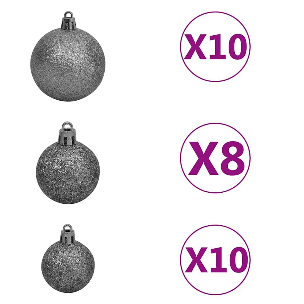 Artificial Pre-lit Kerstboom met Ballenset Groen 180 cm is nu te koop bij PeponiXL, paradijselijk wonen!