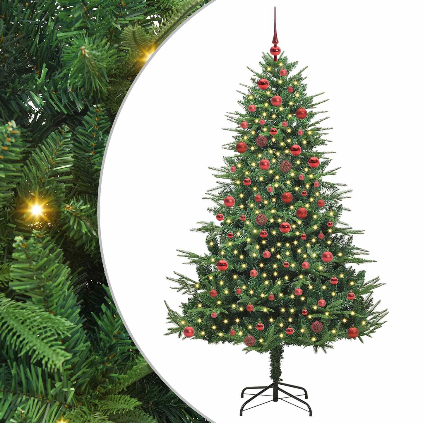 Artificial Pre-lit Kerstboom met Ballenset Groen 180 cm is nu te koop bij PeponiXL, paradijselijk wonen!