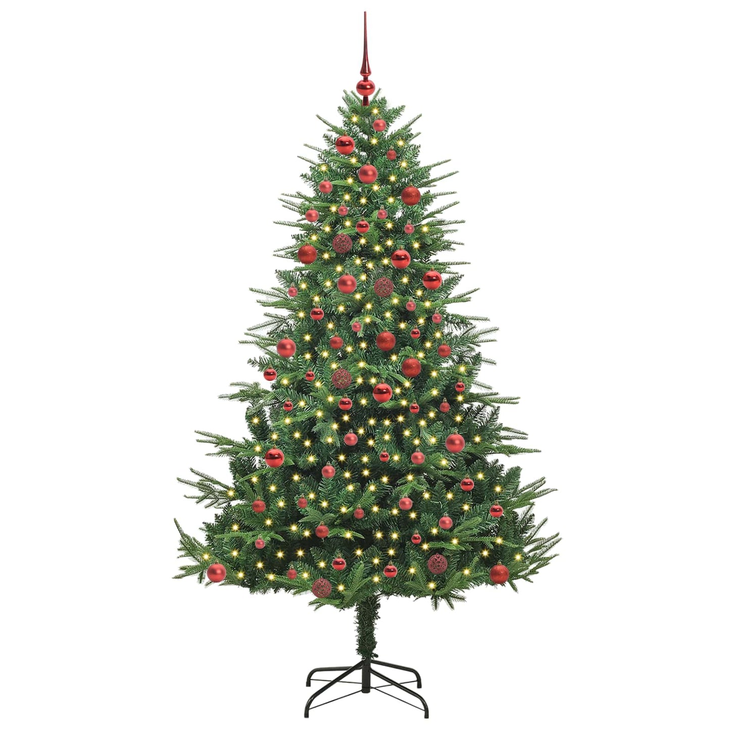 Artificial Pre-lit Kerstboom met Ballenset Groen 180 cm is nu te koop bij PeponiXL, paradijselijk wonen!