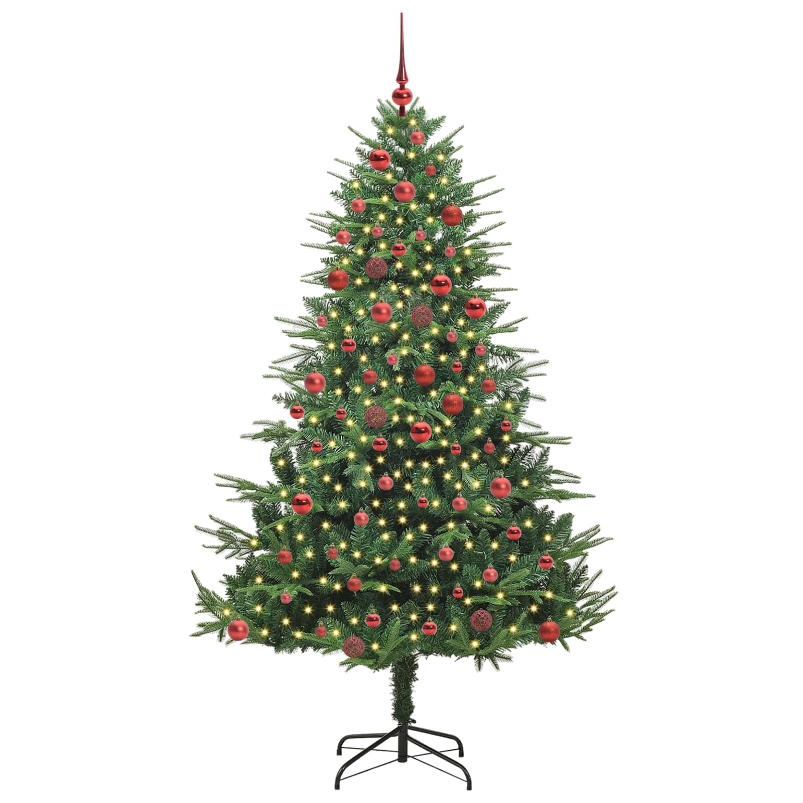 Artificial Pre-lit Kerstboom met Ballenset Groen 180 cm is nu te koop bij PeponiXL, paradijselijk wonen!
