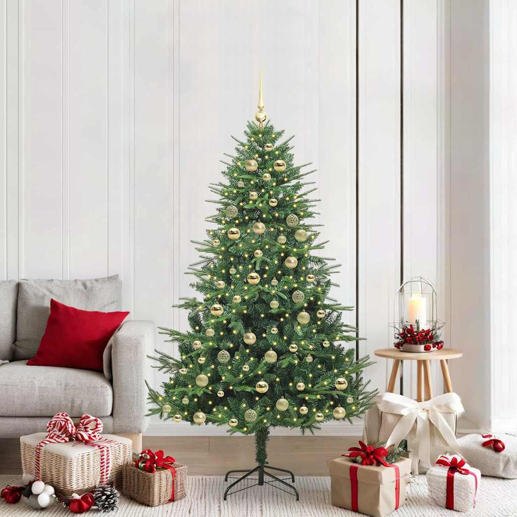 Artificial Pre-lit Kerstboom met Ballenset Groen 180 cm is nu te koop bij PeponiXL, paradijselijk wonen!