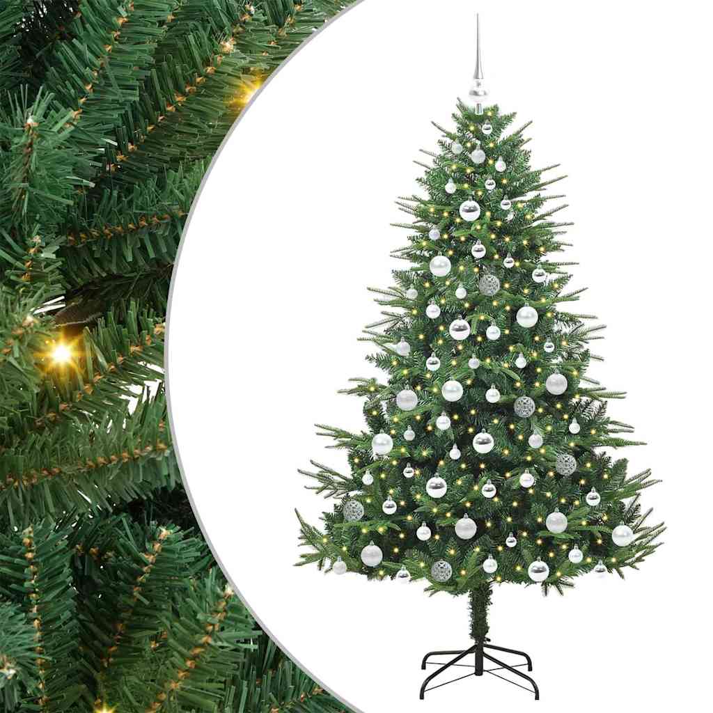 Artificial Pre-lit Kerstboom met Ballenset Groen 180 cm is nu te koop bij PeponiXL, paradijselijk wonen!
