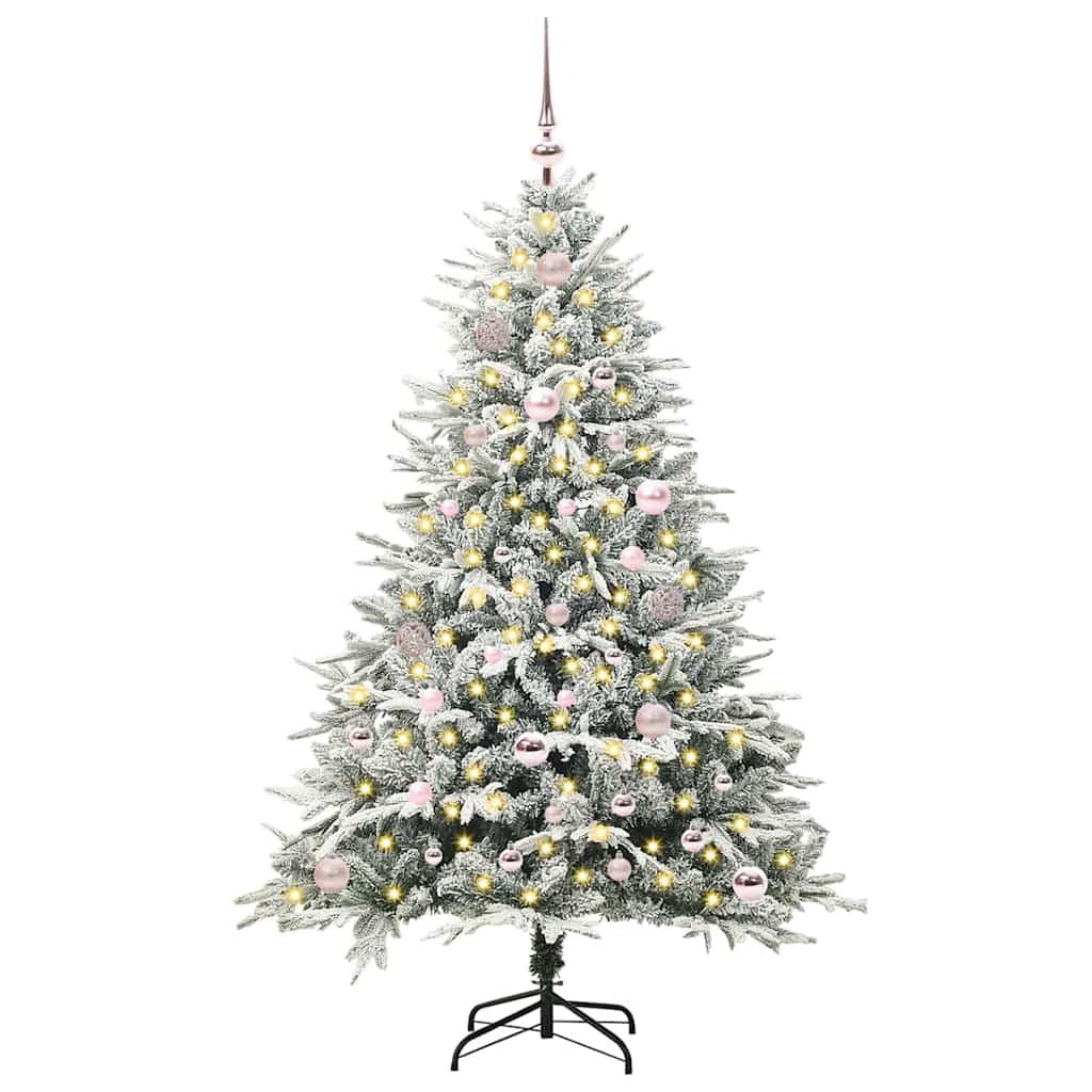 Artificial Pre-lit Kerstboom met Ballenset Groen 150 cm is nu te koop bij PeponiXL, paradijselijk wonen!
