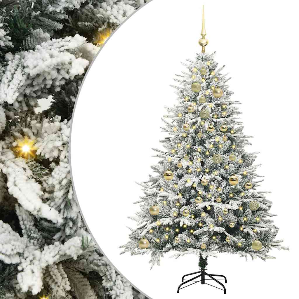 Artificial Pre-lit Kerstboom met Ballenset Groen 150 cm is nu te koop bij PeponiXL, paradijselijk wonen!
