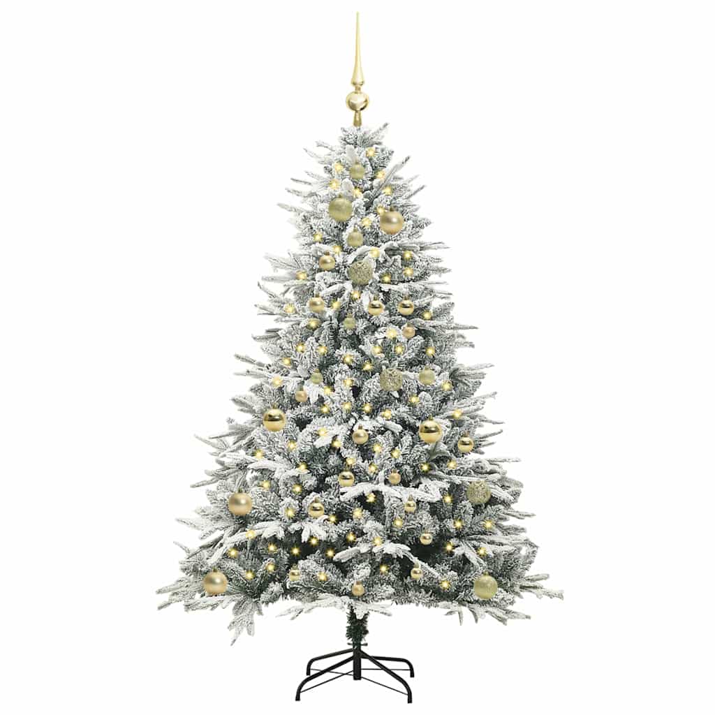 Artificial Pre-lit Kerstboom met Ballenset Groen 150 cm is nu te koop bij PeponiXL, paradijselijk wonen!