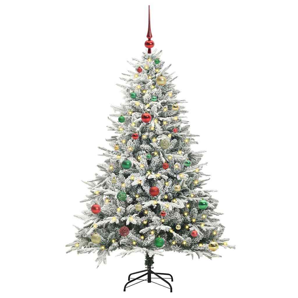 Artificial Pre-lit Kerstboom met Ballenset Groen 150 cm is nu te koop bij PeponiXL, paradijselijk wonen!