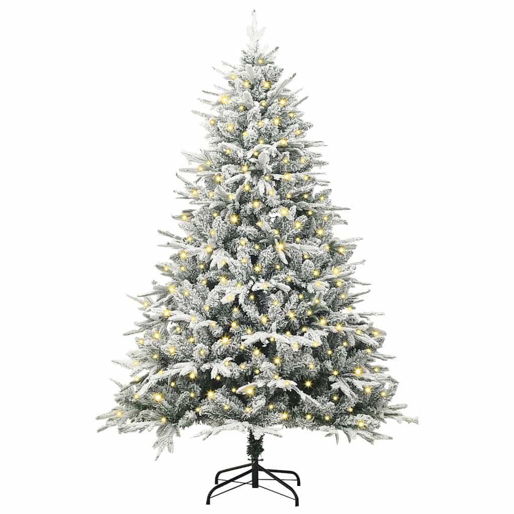 Kunst Kerstboom met verlichting Groen 180 cm PVC en PE is nu te koop bij PeponiXL, paradijselijk wonen!