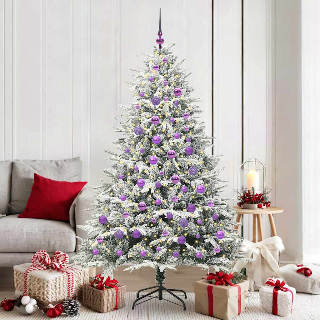 Artificial Pre-lit Kerstboom met Ballenset Groen 180 cm is nu te koop bij PeponiXL, paradijselijk wonen!