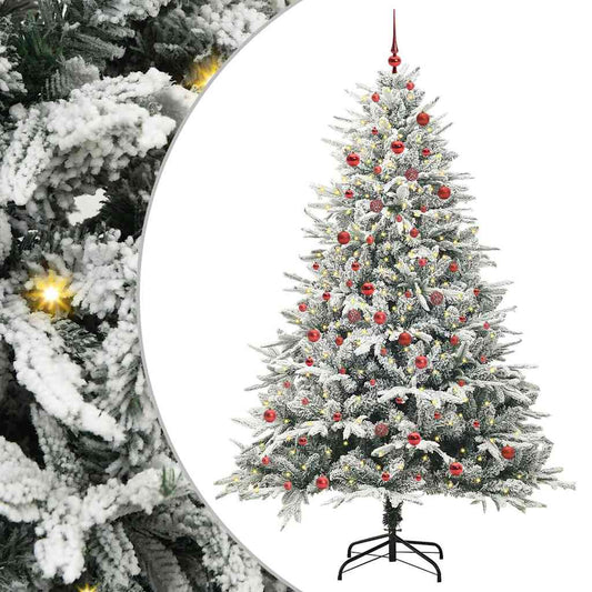 Artificial Pre-lit Kerstboom met Ballenset Groen 210 cm is nu te koop bij PeponiXL, paradijselijk wonen!