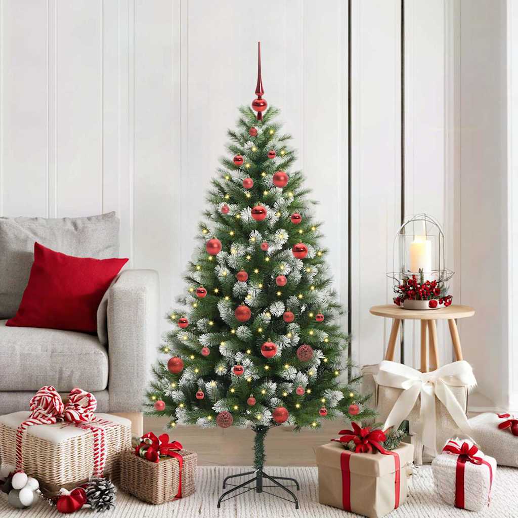 Kunstmatige scharnierkerstboom met bedekte sneeuw 150 cm is nu te koop bij PeponiXL, paradijselijk wonen!