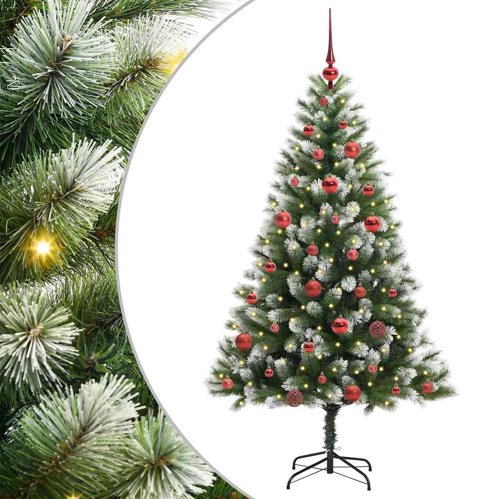 Kunstmatige scharnierkerstboom met bedekte sneeuw 150 cm is nu te koop bij PeponiXL, paradijselijk wonen!