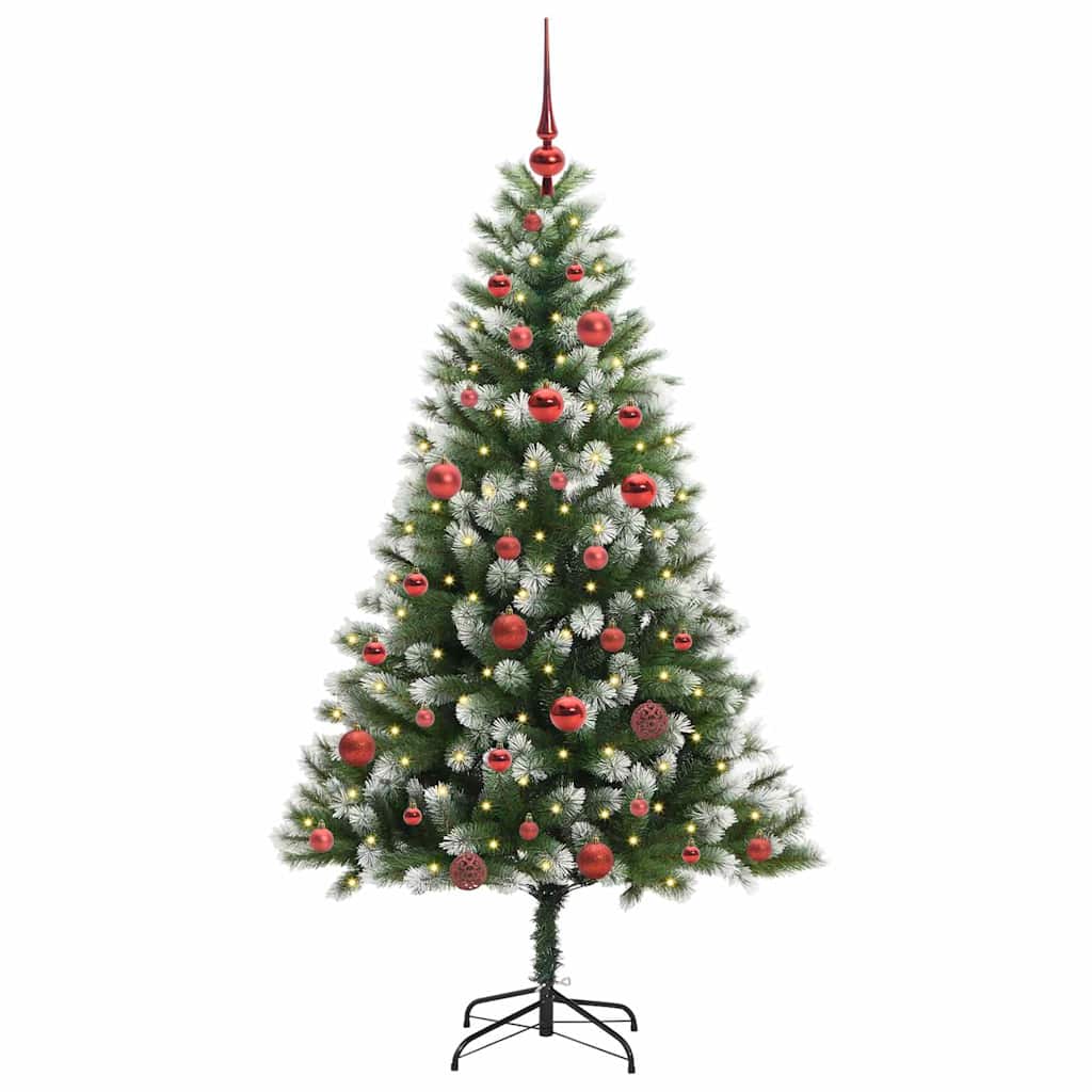 Kunstmatige scharnierkerstboom met bedekte sneeuw 150 cm is nu te koop bij PeponiXL, paradijselijk wonen!