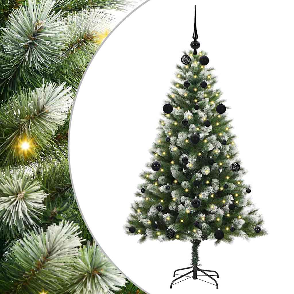 Kunstmatige scharnierkerstboom met bedekte sneeuw 150 cm is nu te koop bij PeponiXL, paradijselijk wonen!