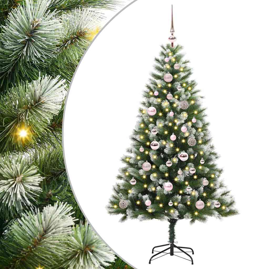 Kunstmatige scharnierkerstboom met bedekte sneeuw 150 cm is nu te koop bij PeponiXL, paradijselijk wonen!