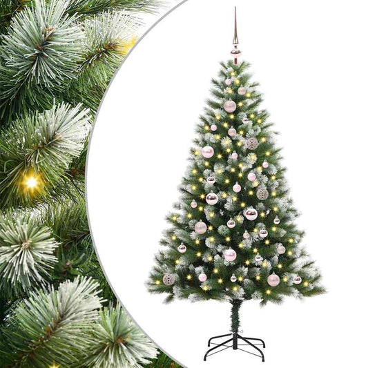 Kunstmatige scharnierkerstboom met bedekte sneeuw 150 cm is nu te koop bij PeponiXL, paradijselijk wonen!