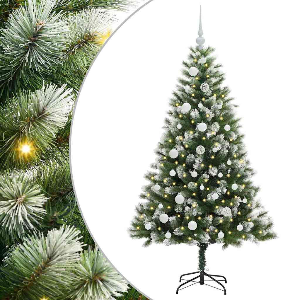 Kunstmatige scharnierkerstboom met bedekte sneeuw 150 cm is nu te koop bij PeponiXL, paradijselijk wonen!