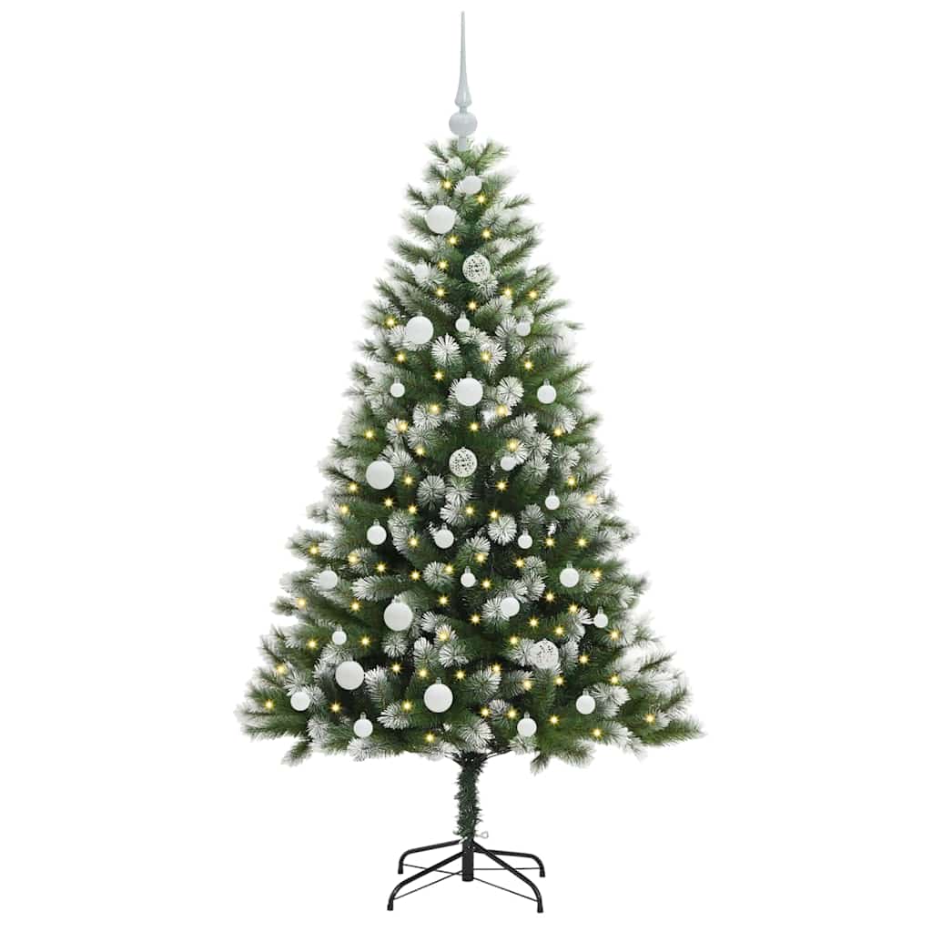 Kunstmatige scharnierkerstboom met bedekte sneeuw 150 cm is nu te koop bij PeponiXL, paradijselijk wonen!