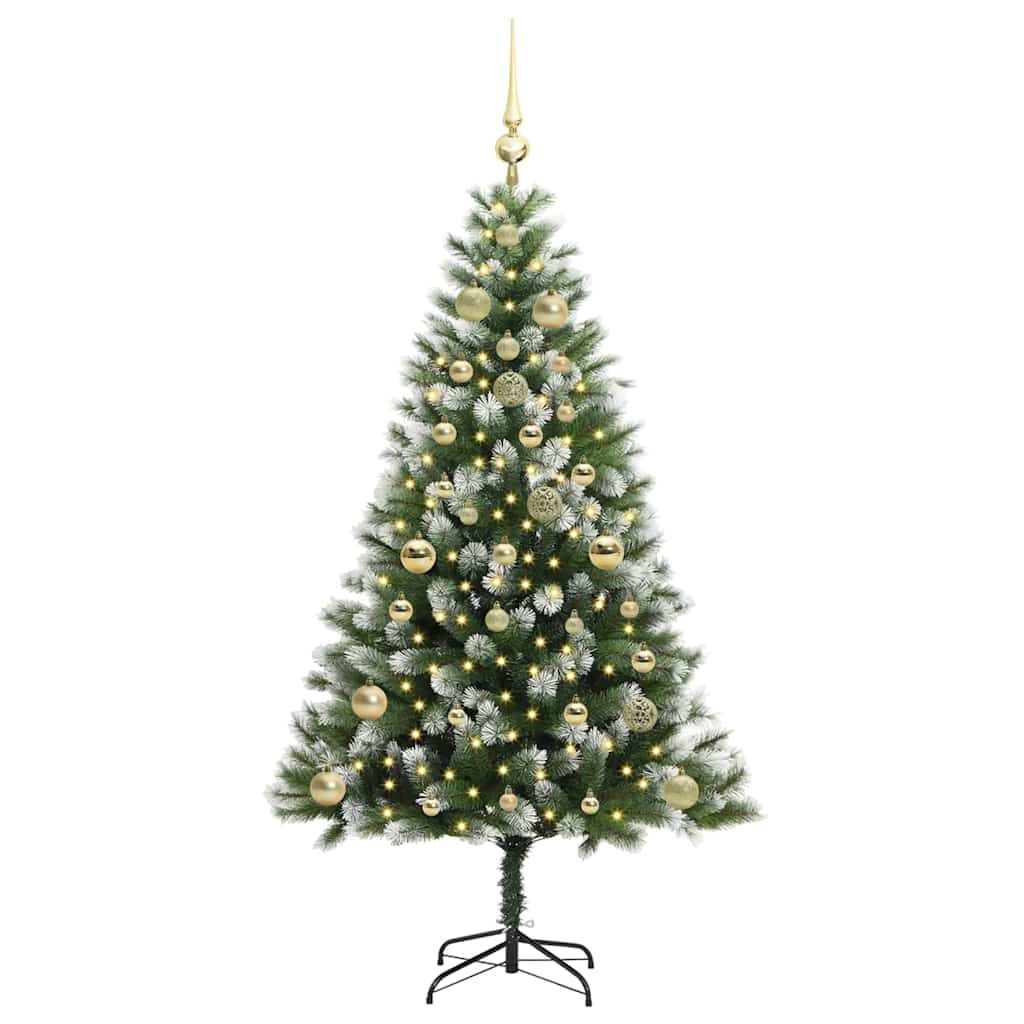 Kunstmatige scharnierkerstboom met bedekte sneeuw 150 cm is nu te koop bij PeponiXL, paradijselijk wonen!