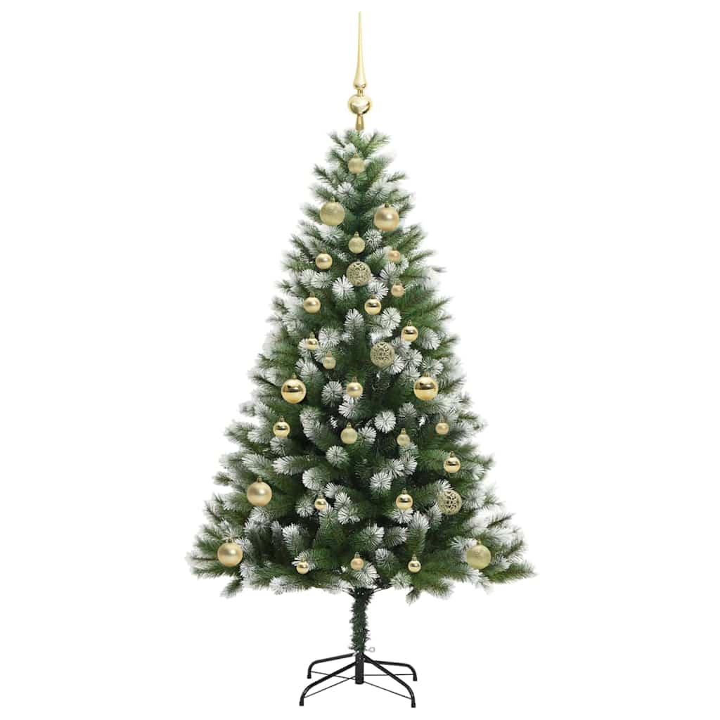 Kunstmatige scharnierkerstboom met bedekte sneeuw 150 cm is nu te koop bij PeponiXL, paradijselijk wonen!