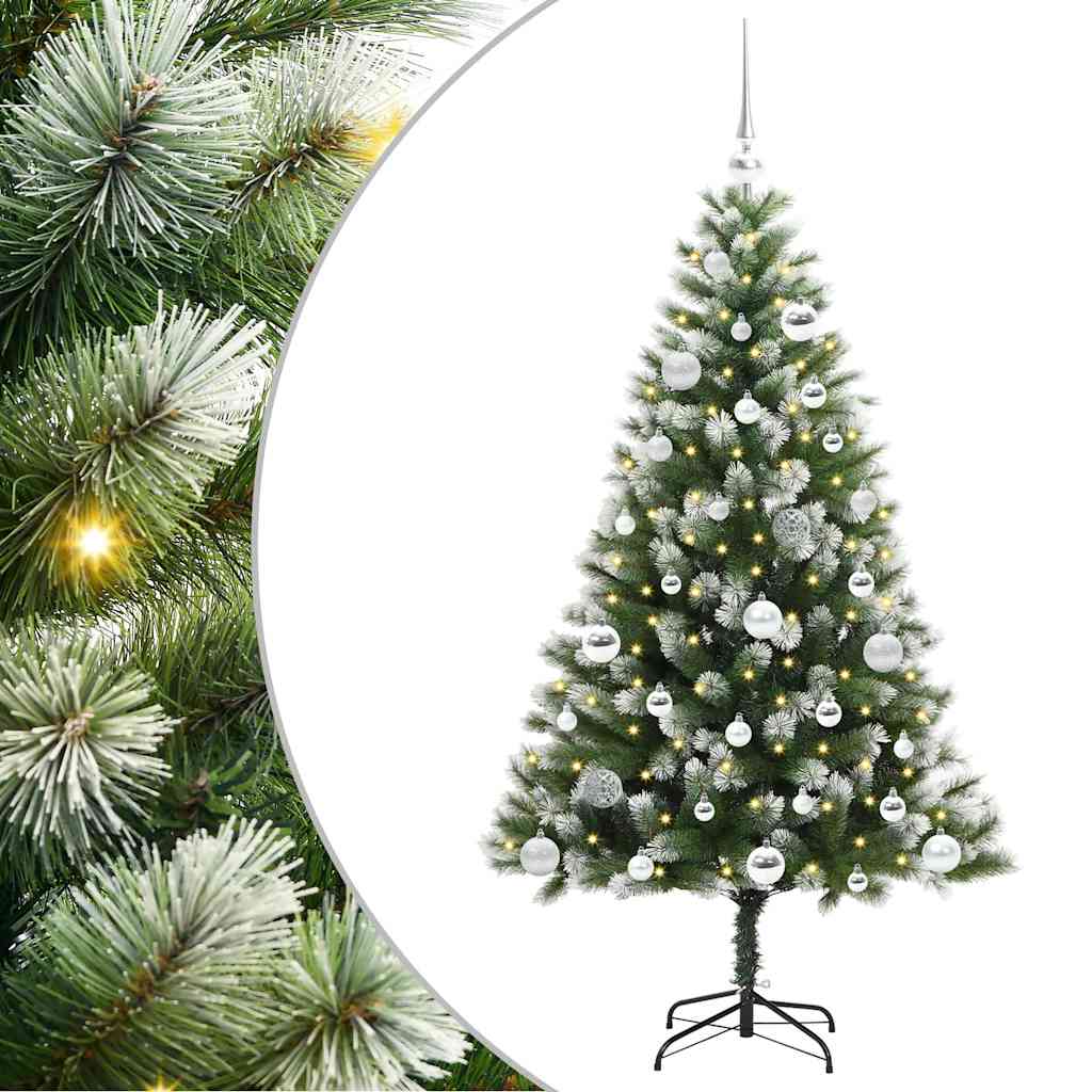 Kunstmatige scharnierkerstboom met bedekte sneeuw 150 cm is nu te koop bij PeponiXL, paradijselijk wonen!
