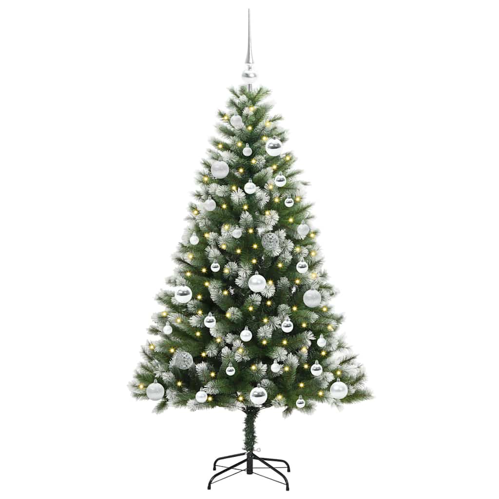 Kunstmatige scharnierkerstboom met bedekte sneeuw 150 cm is nu te koop bij PeponiXL, paradijselijk wonen!