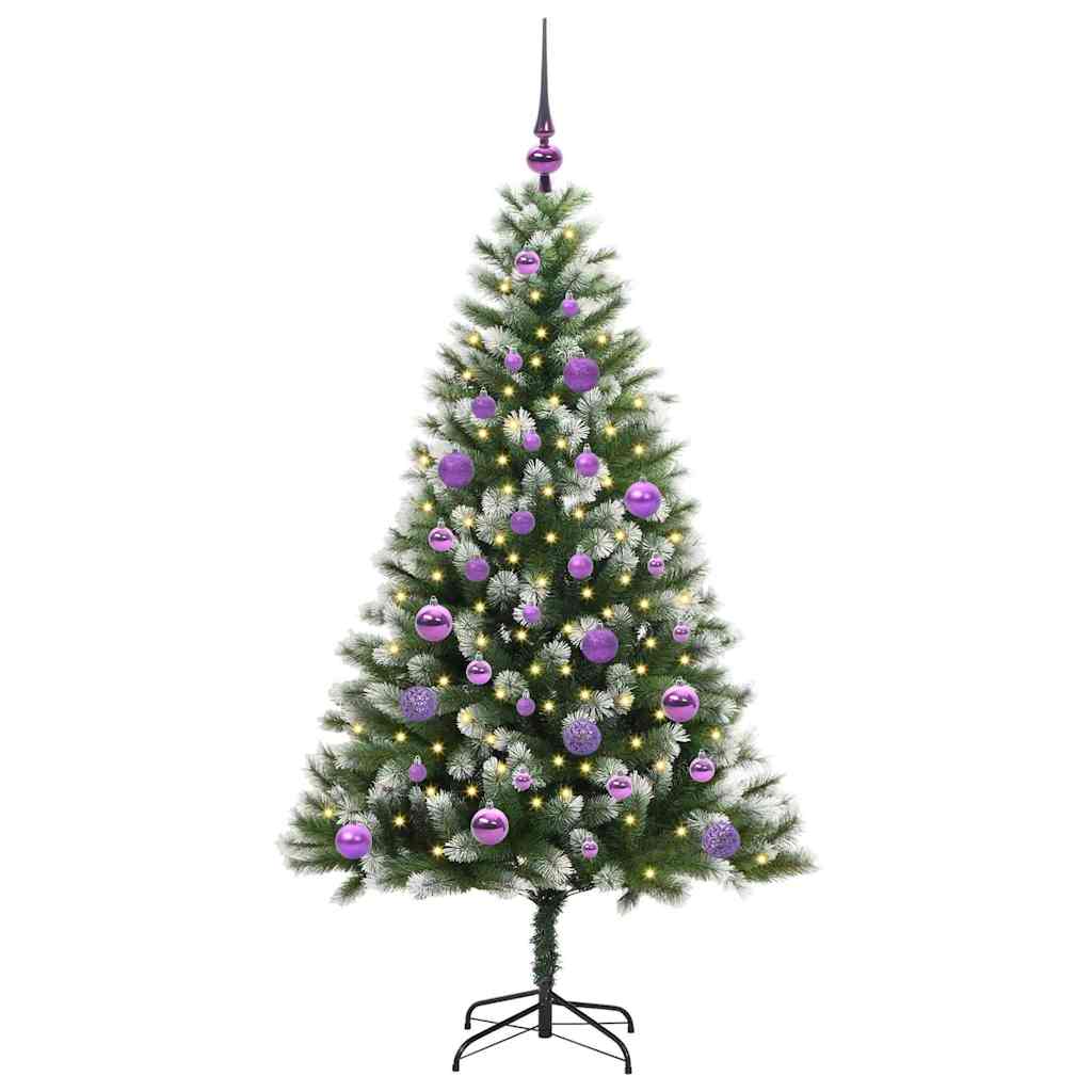 Kunstmatige scharnierkerstboom met bedekte sneeuw 150 cm is nu te koop bij PeponiXL, paradijselijk wonen!