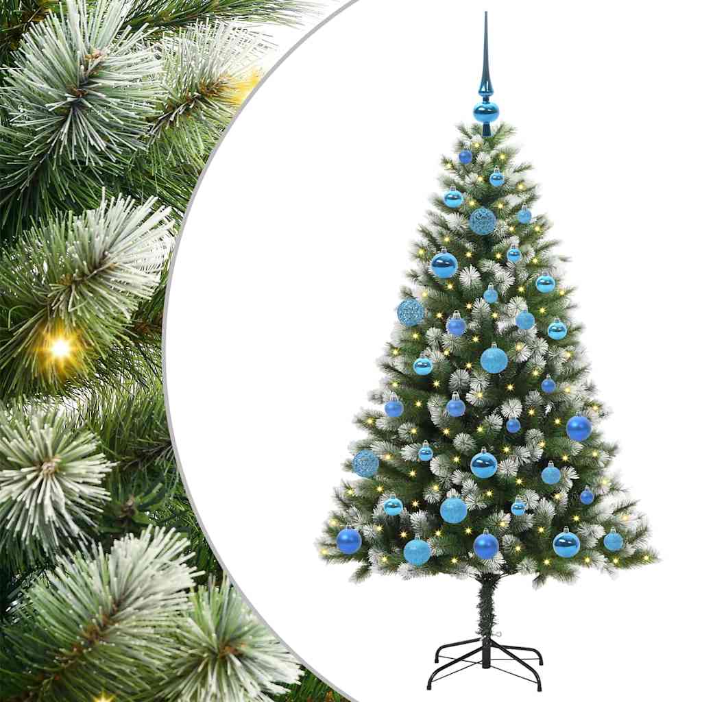 Kunstmatige scharnierkerstboom met bedekte sneeuw 150 cm is nu te koop bij PeponiXL, paradijselijk wonen!