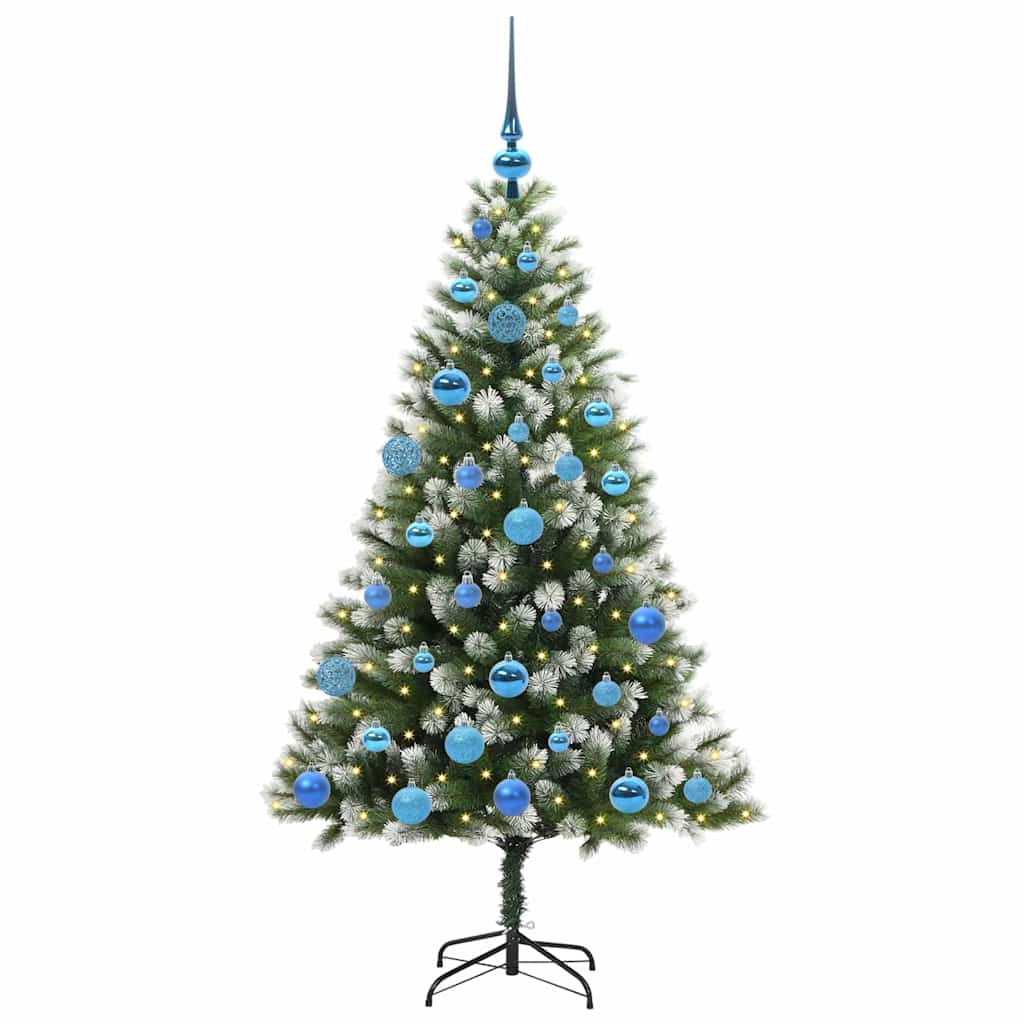 Kunstmatige scharnierkerstboom met bedekte sneeuw 150 cm is nu te koop bij PeponiXL, paradijselijk wonen!