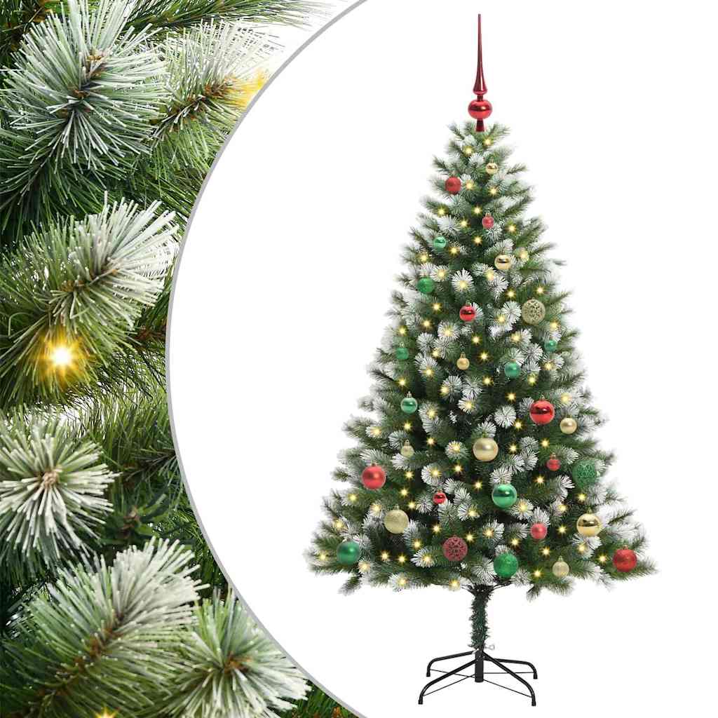 Kunstmatige scharnierkerstboom met bedekte sneeuw 150 cm is nu te koop bij PeponiXL, paradijselijk wonen!