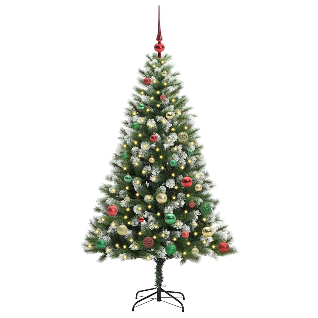 Kunstmatige scharnierkerstboom met bedekte sneeuw 150 cm is nu te koop bij PeponiXL, paradijselijk wonen!
