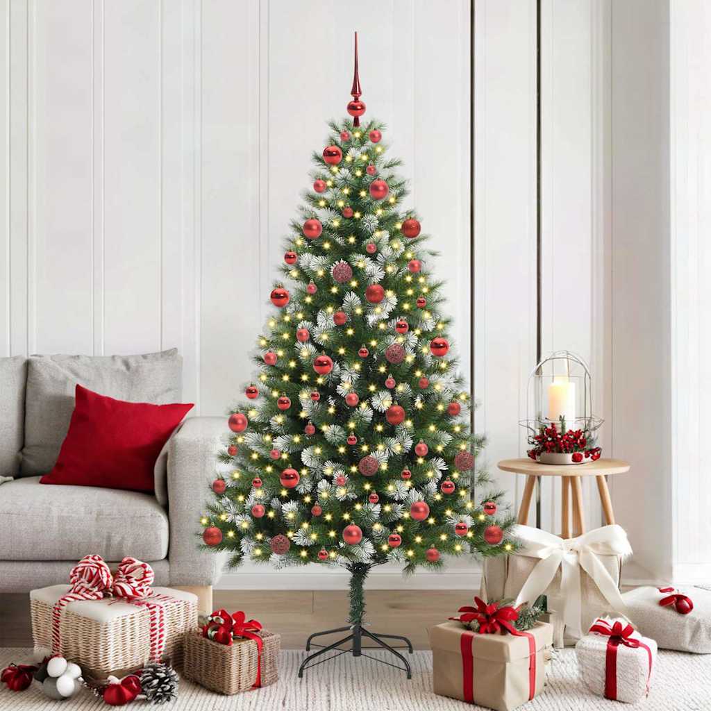Kunstmatige scharnierkerstboom met bedekte sneeuw 180 cm is nu te koop bij PeponiXL, paradijselijk wonen!