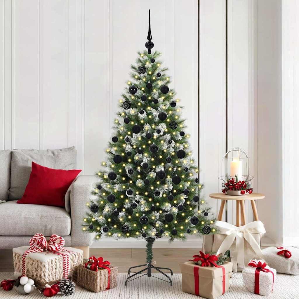 Kunstmatige scharnierkerstboom met bedekte sneeuw 180 cm is nu te koop bij PeponiXL, paradijselijk wonen!