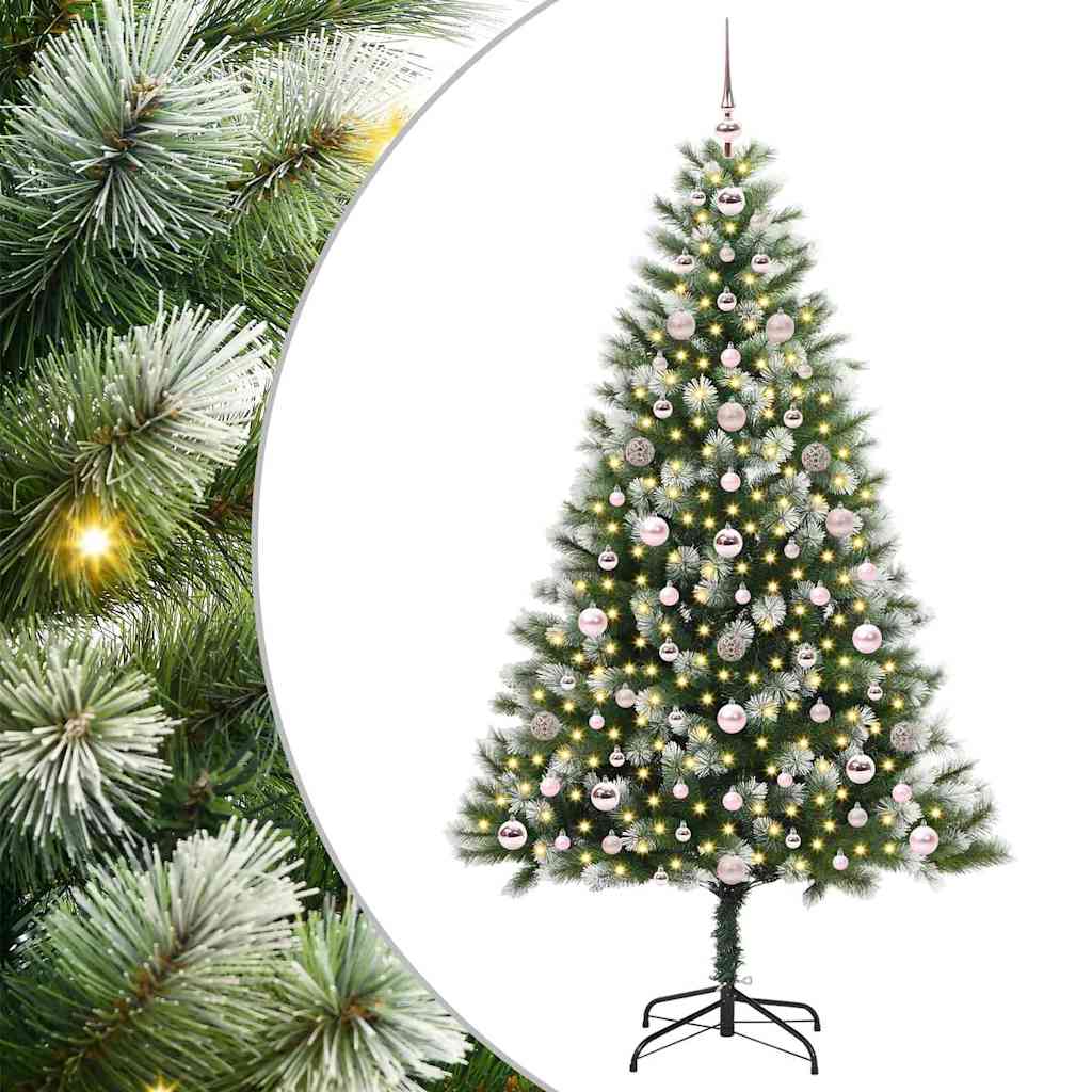 Kunstmatige scharnierkerstboom met bedekte sneeuw 180 cm is nu te koop bij PeponiXL, paradijselijk wonen!