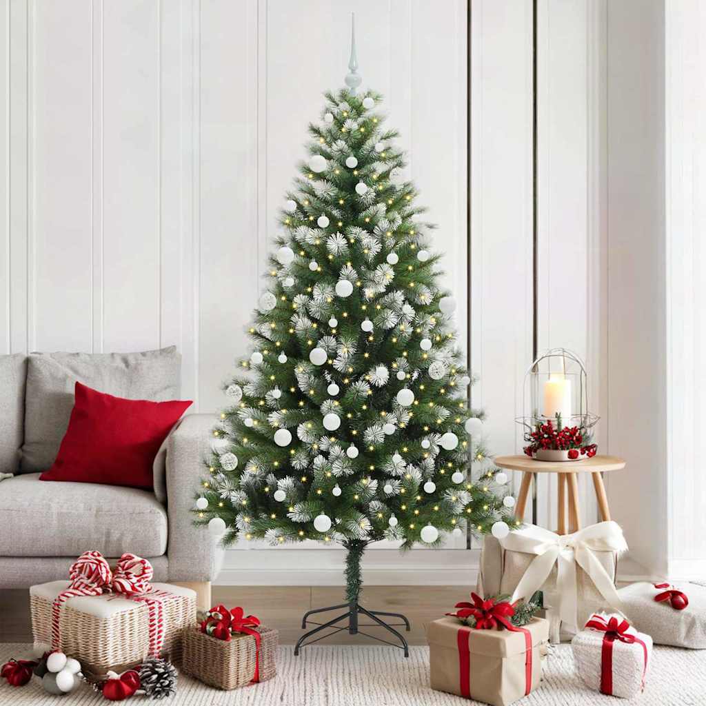 Kunstmatige scharnierkerstboom met bedekte sneeuw 180 cm is nu te koop bij PeponiXL, paradijselijk wonen!