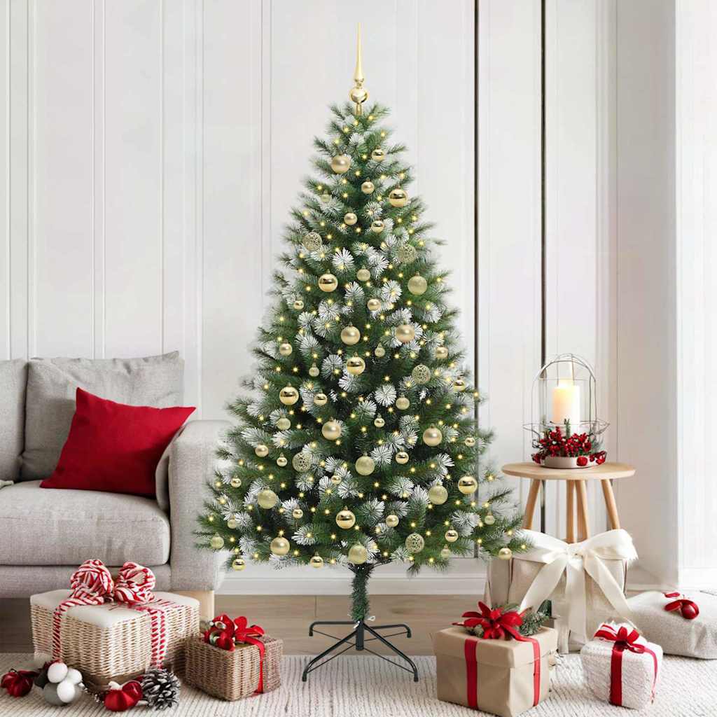 Kunstmatige scharnierkerstboom met bedekte sneeuw 180 cm is nu te koop bij PeponiXL, paradijselijk wonen!