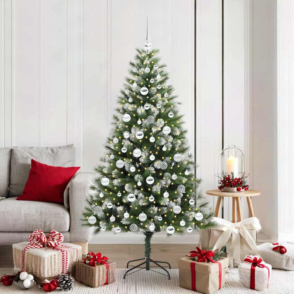 Kunstmatige scharnierkerstboom met bedekte sneeuw 180 cm is nu te koop bij PeponiXL, paradijselijk wonen!