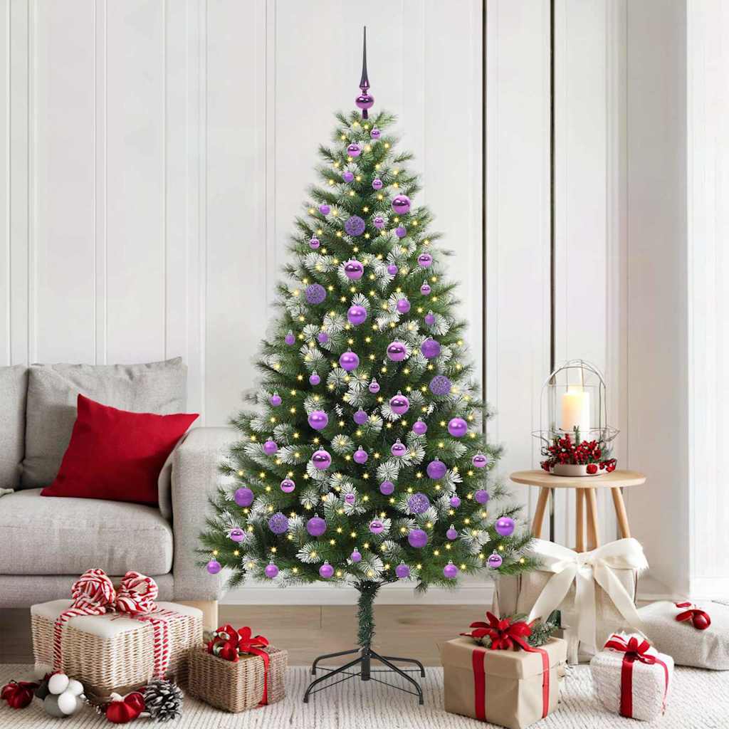 Kunstmatige scharnierkerstboom met bedekte sneeuw 180 cm is nu te koop bij PeponiXL, paradijselijk wonen!