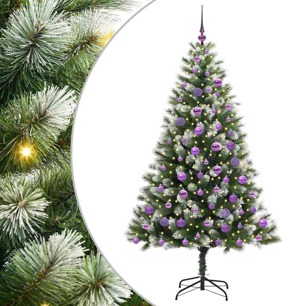Kunstmatige scharnierkerstboom met bedekte sneeuw 180 cm is nu te koop bij PeponiXL, paradijselijk wonen!