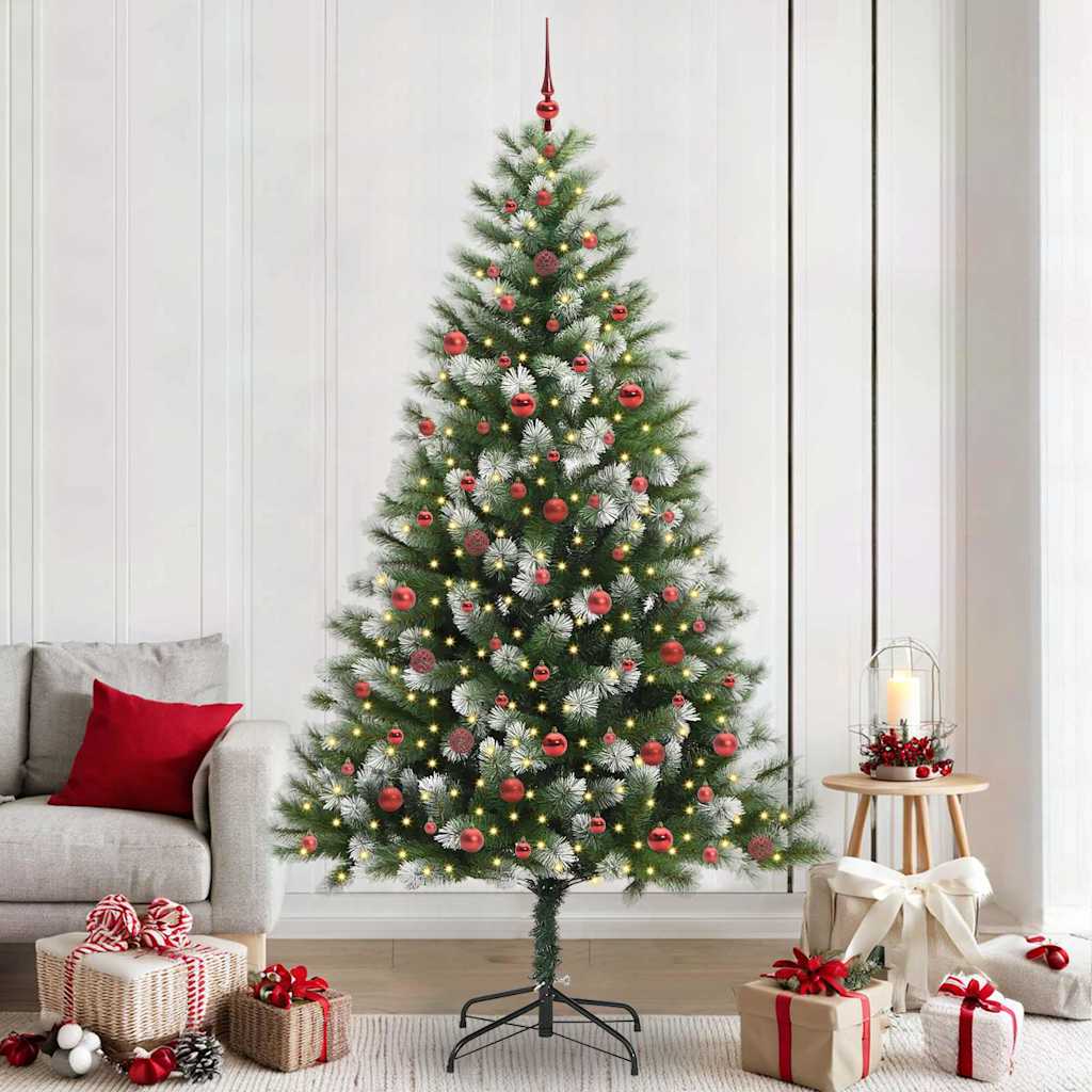 Kunstmatige scharnierkerstboom met bedekte sneeuw 240 cm is nu te koop bij PeponiXL, paradijselijk wonen!