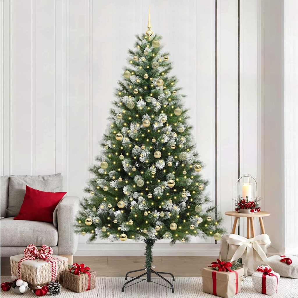 Kunstmatige scharnierkerstboom met bedekte sneeuw 240 cm is nu te koop bij PeponiXL, paradijselijk wonen!