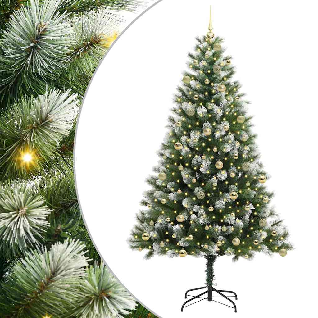 Kunstmatige scharnierkerstboom met bedekte sneeuw 240 cm is nu te koop bij PeponiXL, paradijselijk wonen!