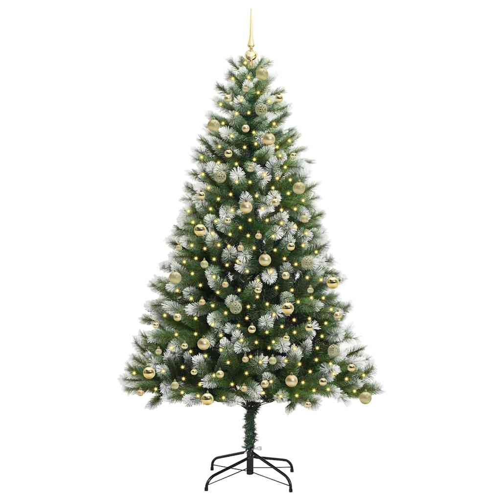 Kunstmatige scharnierkerstboom met bedekte sneeuw 240 cm is nu te koop bij PeponiXL, paradijselijk wonen!