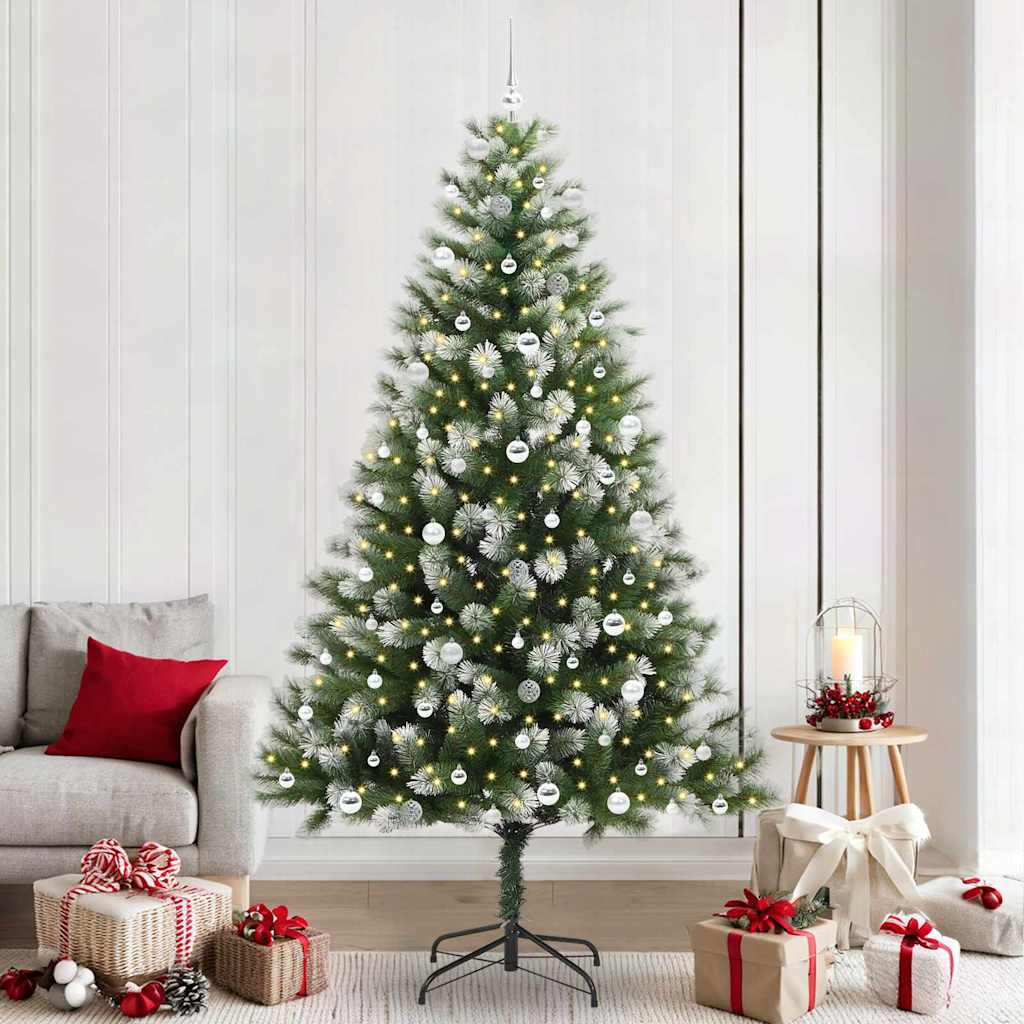 Kunstmatige scharnierkerstboom met bedekte sneeuw 240 cm is nu te koop bij PeponiXL, paradijselijk wonen!