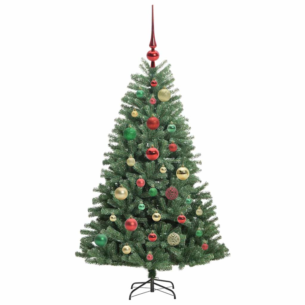 Kunstmatige Inklapbare Kerstboom Groen 120 cm PVC en Metaal is nu te koop bij PeponiXL, paradijselijk wonen!