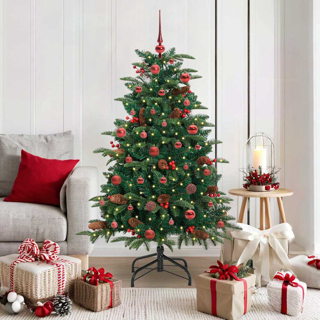 Kunstkerstboom Groen 150 cm PVC en Metaal en Plastic is nu te koop bij PeponiXL, paradijselijk wonen!