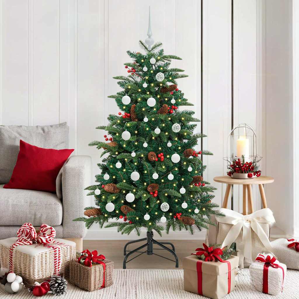 Kunstkerstboom Groen 150 cm PVC en Metaal en Plastic is nu te koop bij PeponiXL, paradijselijk wonen!